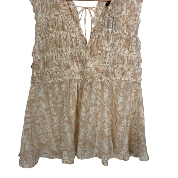 Torrid Babydoll Top Plus Size 2X Sheer Smocked Surplice Shirt Cottagecore Boho - Picture 5 of 8